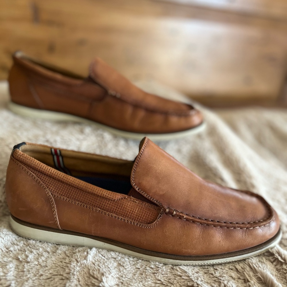 Florsheim Tan Leather Loafers - Picture 3 of 13